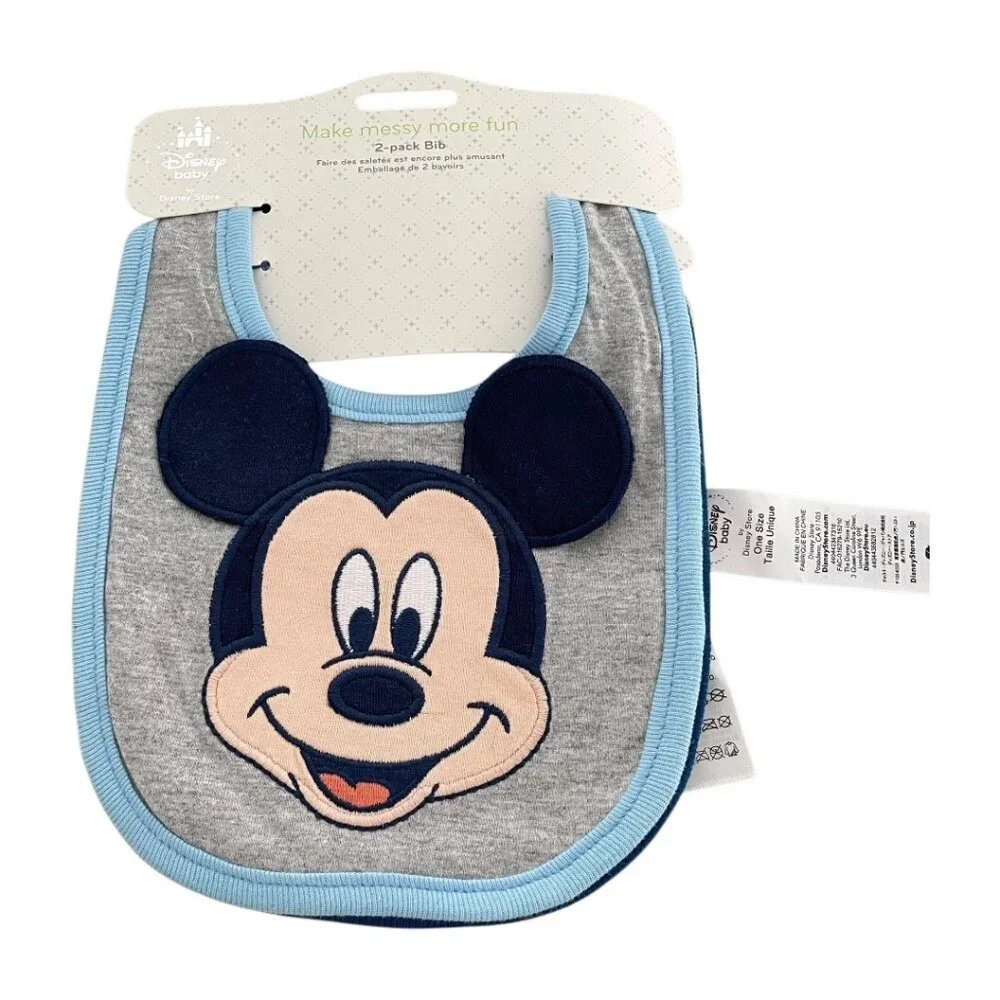 Disney Store Disney Baby Mickey Mouse Donald Duck Bib Set for Baby